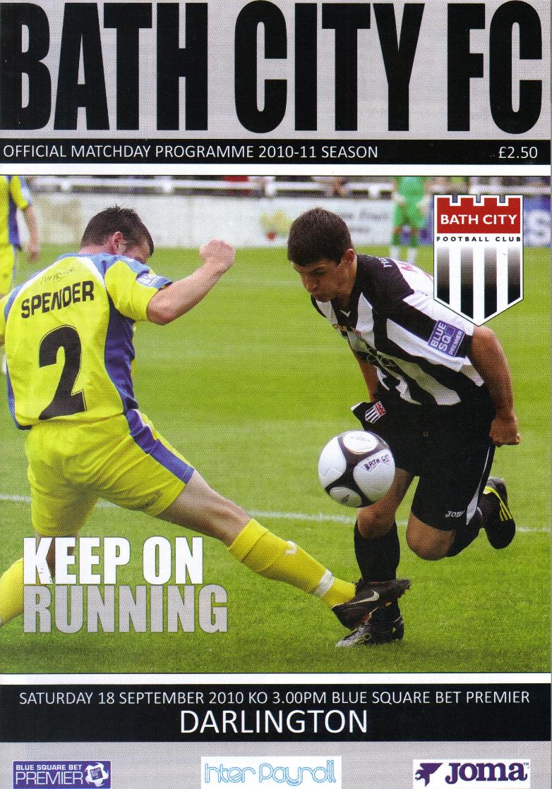 BATH CITY v DARLINGTON 2010/11